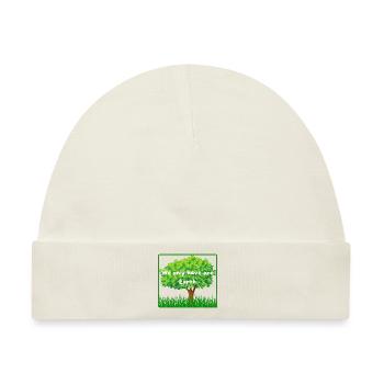 Wir haben einen Planeten, schützen wir die - Baby Premium Organic Mütze - Naturweiß - Vorne