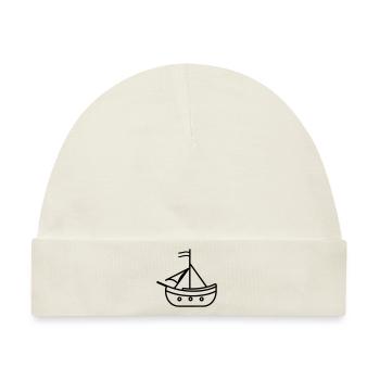 Piratenschiff - Baby Premium Organic Mütze - Naturweiß - Vorne