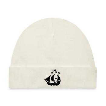 Piratenschiff - Baby Premium Organic Mütze - Naturweiß - Vorne