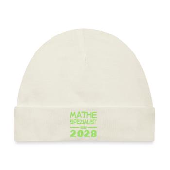 Mathespezialist 2028 - Baby Premium Organic Mütze - Naturweiß - Vorne