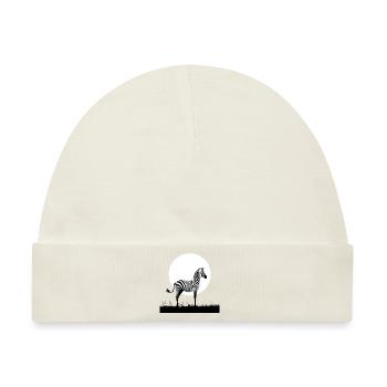 Zebra Minimalismus - Baby Premium Organic Mütze - Naturweiß - Vorne
