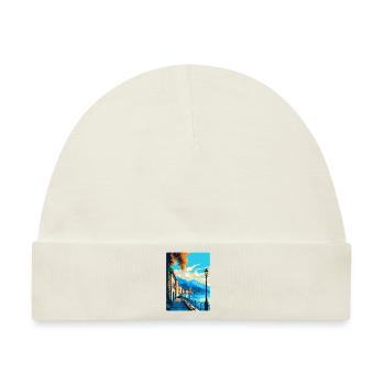 Locarno Schweiz Vintage Reiseplakat Souvenir - Baby Premium Organic Mütze - Naturweiß - Vorne