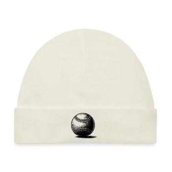 Vintager Baseball für Trainer und Spieler - Baby Premium Organic Mütze - Naturweiß - Vorne