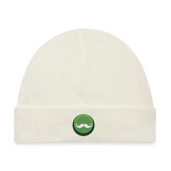 Schnurrbart Bart Hipster - Baby Premium Organic Mütze - Naturweiß - Vorne