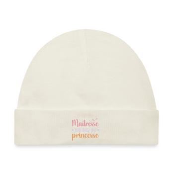 Herrin und Prinzessin - Beeindruckende Herrin - Baby Premium Organic Mütze - Naturweiß - Vorne