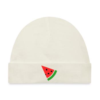 Wassermelone Melone - Baby Premium Organic Mütze - Naturweiß - Vorne