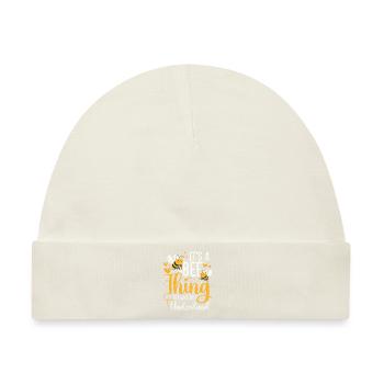 Honig Natur Blumenwiese - Baby Premium Organic Mütze - Naturweiß - Vorne