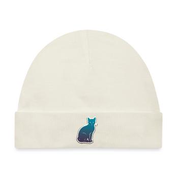 Katze Silhouette - Baby Premium Organic Mütze - Naturweiß - Vorne