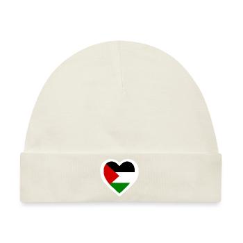 Palestina herz - Baby Premium Organic Mütze - Naturweiß - Vorne