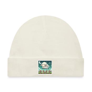 Schäfchen zählen in der Nacht - Baby Premium Organic Mütze - Naturweiß - Vorne
