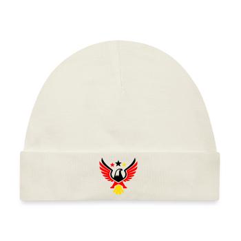 Bundesadler Dreifarbig Deutschland Wappen Vektor - Baby Premium Organic Mütze - Naturweiß - Vorne