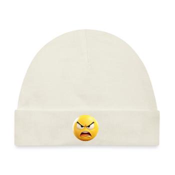 Wütend Emoticon Emotion - Baby Premium Organic Mütze - Naturweiß - Vorne