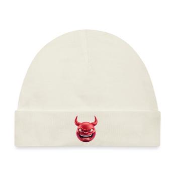 Teufel Satan Emoticon - Baby Premium Organic Mütze - Naturweiß - Vorne