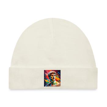Michelangelo David farbig - Baby Premium Organic Mütze - Naturweiß - Vorne