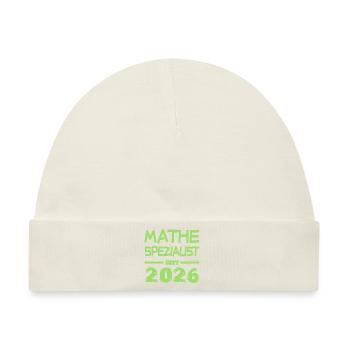 Mathespezialist 2026 - Baby Premium Organic Mütze - Naturweiß - Vorne