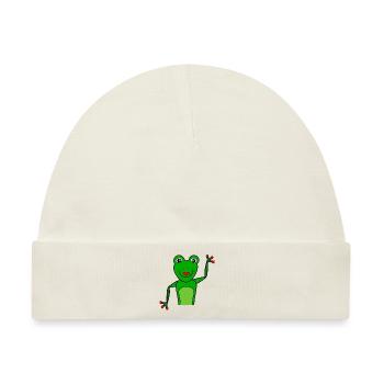 Mister Frog - Baby Premium Organic Mütze - Naturweiß - Vorne