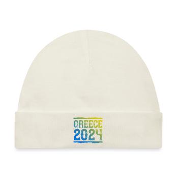 Greece 2024 - Baby Premium Organic Mütze - Naturweiß - Vorne