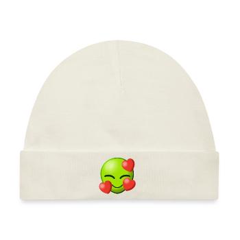 Alien Love Liebe Aliens Heart Herz Außerirdisch I - Baby Premium Organic Mütze - Naturweiß - Vorne