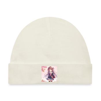 Mädchen Japanische Cartoons Manga - Baby Premium Organic Mütze - Naturweiß - Vorne