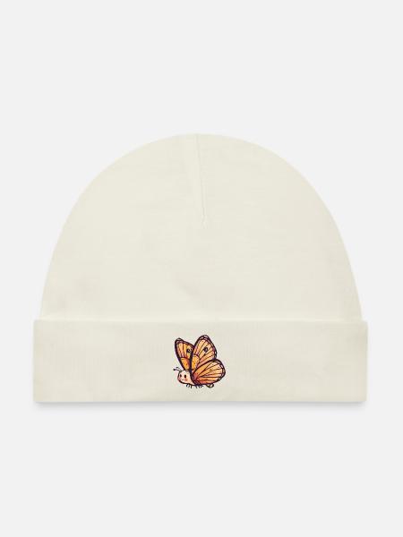 Schmetterling Sommer Waldbewohner - Baby Premium Organic Mütze - Naturweiß