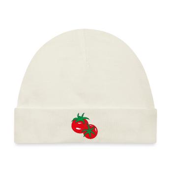 Rote frische Tomaten - Baby Premium Organic Mütze - Naturweiß - Vorne