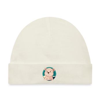 Baer Waldbewohner Teddybär - Baby Premium Organic Mütze - Naturweiß - Vorne