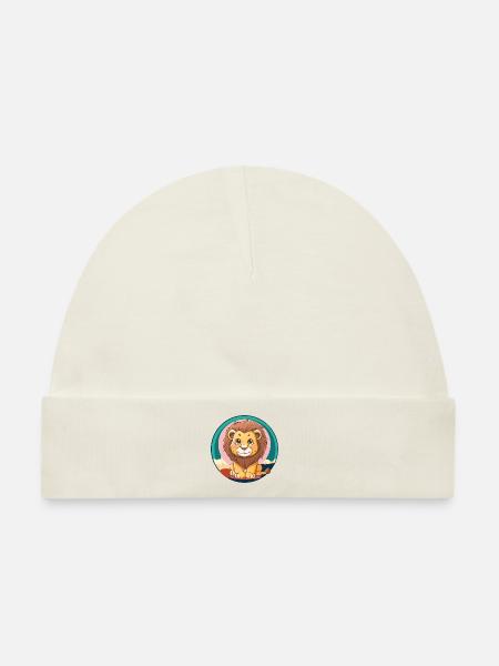 Loewe Löwen Löwin - Baby Premium Organic Mütze - Naturweiß