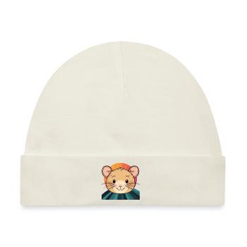 Mäuse Mäuschen - Baby Premium Organic Mütze - Naturweiß - Vorne