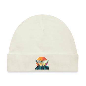 Schmetterling Waldbewohner - Baby Premium Organic Mütze - Naturweiß - Vorne
