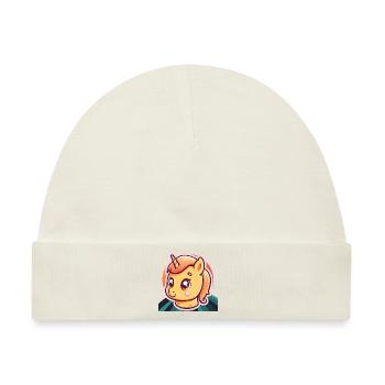 Einhorn Pferd Einhörner - Baby Premium Organic Mütze - Naturweiß - Vorne