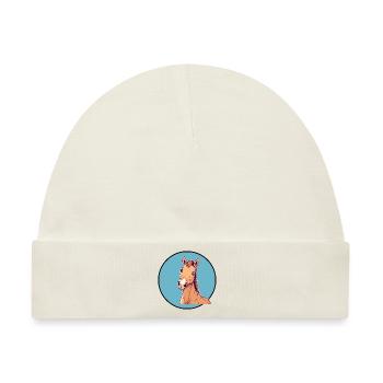 Ponyhof Pferd Pferde - Baby Premium Organic Mütze - Naturweiß - Vorne