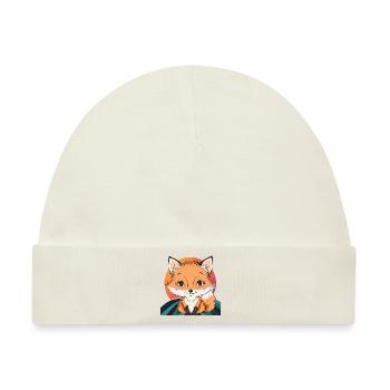 Fuchs Waldbewohner - Baby Premium Organic Mütze - Naturweiß - Vorne