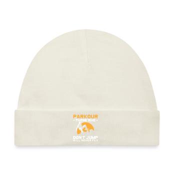 Freerunner Hindernis - Baby Premium Organic Mütze - Naturweiß - Vorne