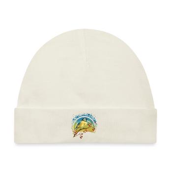 Bunter Vogel - Baby Premium Organic Mütze - Naturweiß - Vorne