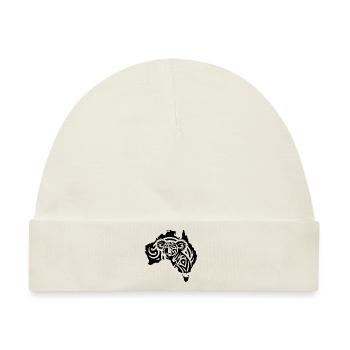 Koala im Australischer Kontinent Tattoo Sytyle - Baby Premium Organic Mütze - Naturweiß - Vorne