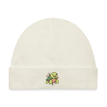Turtle Reptil - Baby Premium Organic Mütze - Naturweiß - Vorne