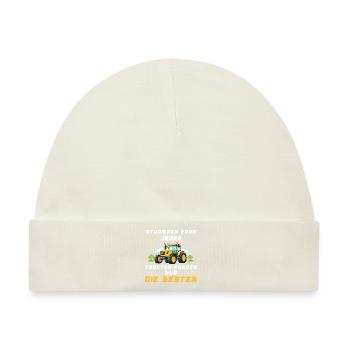 Traktor Landwirtschaft Trecker Landwirt Trecker - Baby Premium Organic Mütze - Naturweiß - Vorne