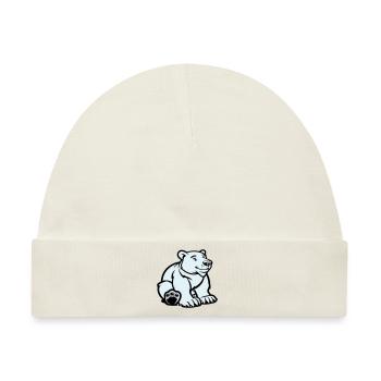 eisbär tier - Baby Premium Organic Mütze - Naturweiß - Vorne
