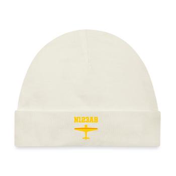 Custom Aviation - Flugzeug - Luffahrt - Pilot - Baby Premium Organic Mütze - Naturweiß - Vorne