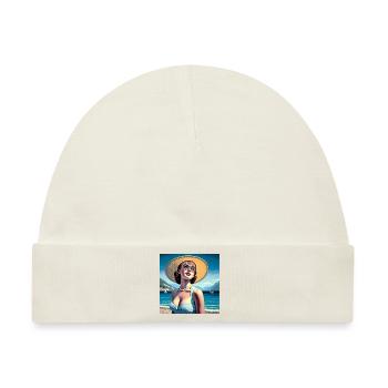 Das Modell am See - Baby Premium Organic Mütze - Naturweiß - Vorne