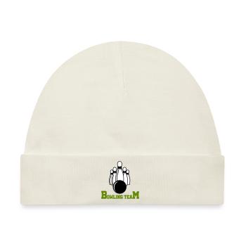 bowling team - Baby Premium Organic Mütze - Naturweiß - Vorne