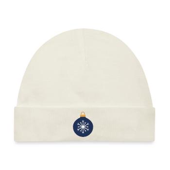 Weihnachtskugel - Baby Premium Organic Mütze - Naturweiß - Vorne