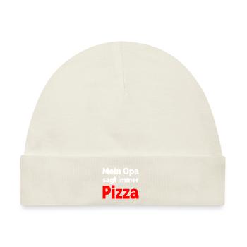 Pizza - Baby Premium Organic Mütze - Naturweiß - Vorne