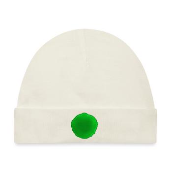 Punkt Grün - Baby Premium Organic Mütze - Naturweiß - Vorne