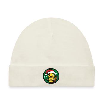 Wurm Weihnachten Tier - Baby Premium Organic Mütze - Naturweiß - Vorne