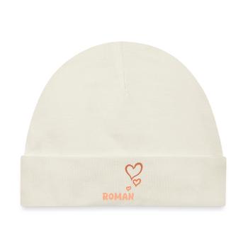 Roman als Vorname - Baby Premium Organic Mütze - Naturweiß - Vorne