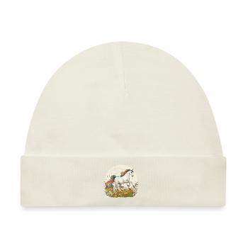 Enchanted Journey: Magisches Einhorn galoppiert durch - Baby Premium Organic Mütze - Naturweiß - Vorne