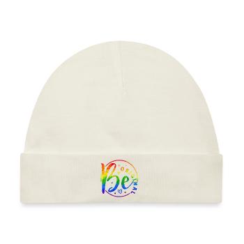 Seien Sie original Vektor Design Symbol Retro Zitat Etikett - Baby Premium Organic Mütze - Naturweiß - Vorne
