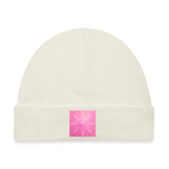 Pinke Blume Schön Geschenk - Baby Premium Organic Mütze - Naturweiß - Vorne