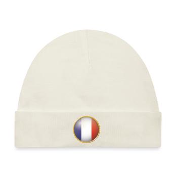 Frankreich Emblem - Baby Premium Organic Mütze - Naturweiß - Vorne